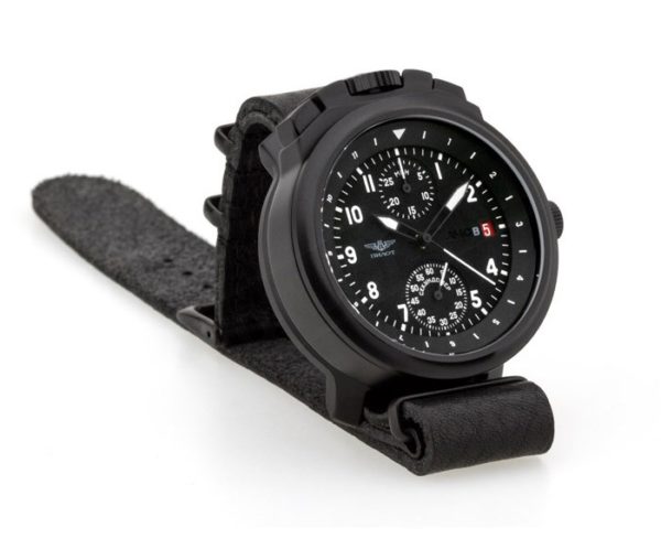 Russian Chronograph Watch Pilot Aviator BORTOVIE 3133 Black/White