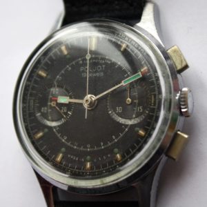 Poljot 3017 Military Chronograph Watch Black USSR 1960s