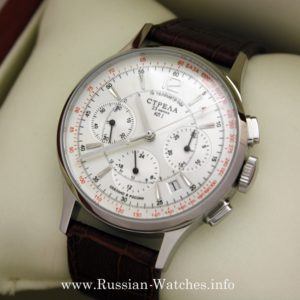 Strela Poljot 31681 Military Chronograph Watch White