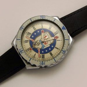 Soviet quartz watch Slava Navy USSR & USN Belknap 1989