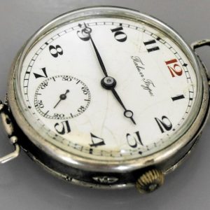 Russian Imperial Paul Buhre Silver Pocket Watch Red 12