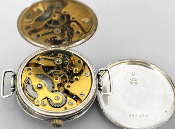 Russian Imperial Paul Buhre Silver Pocket Watch