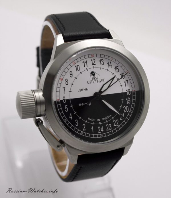 Russian 24-hours automatic watch Sputnik 1957 Day & Night 45 mm