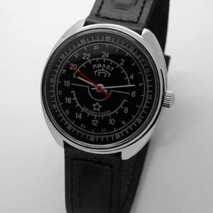 Russian 24-Hours Mechanical Watch PILOT Raketa (black3)
