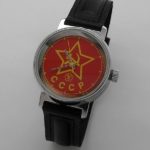 Russian mechanical watch RAKETA Red Star USSR Red