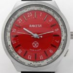 Russian 24-Hours Mechanical Military Watch RAKETA World Time Red