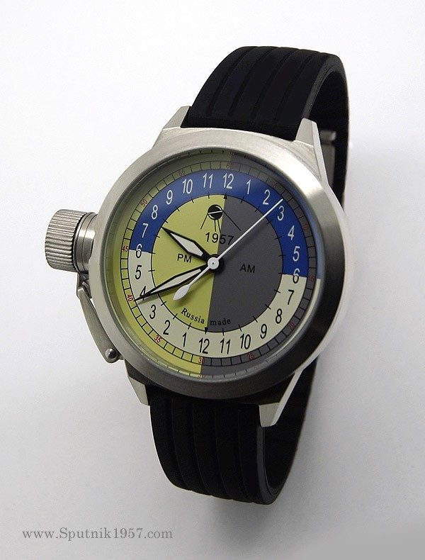 Russian 24-hours mechanical self-winding watch Sputnik 1957 pmam 45 mm