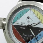 Russian 24-hours mechanical self-winding watch Sputnik 1957 romb 45 mm