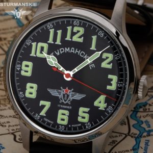Russian Mechanical Watch POLJOT Sturmanskie Gagarin 1961-2011 Black