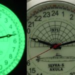 Russian 24-hour mechanical watch Submarine Shchuka-B Akula White 51 mm