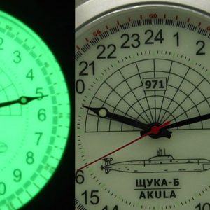 Russian 24 hour watch, Shchuka-B Submarine Luminous 51 mm