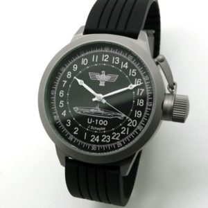 Submarine U-100 Joachim Schepke 24 Hour Dial Watch 51mm