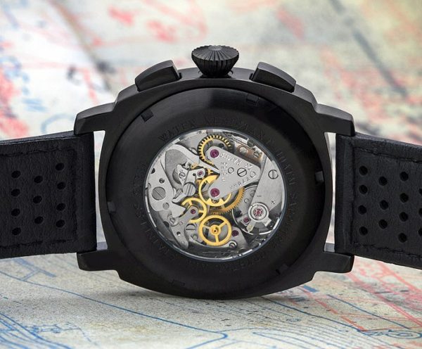 Russian Chronograph Watch Pilot Poljot 3133 Black
