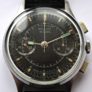 Poljot 3017 Military Chronograph Watch Black USSR 1960s