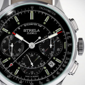 Strela Poljot 31681 Military Chronograph Watch Black