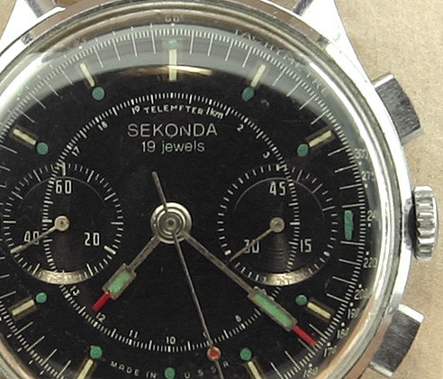 Soviet Vintage Sekonda 3017 Russian Military Chronograph Watch