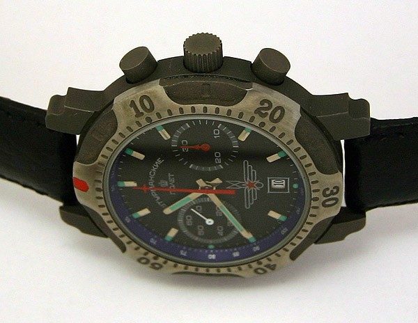 Russian chronograph watch Poljot 3133 Sturmanskie Titanium