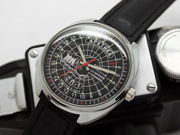Raketa 24 hour watch, Arctic black