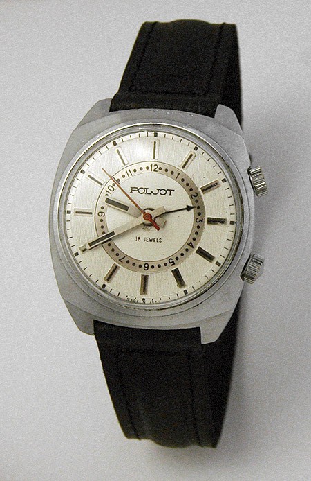 Russian mechanical POLJOT 2612 signal-type alarm watch USSR 1976