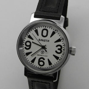 Russian mechanical watch RAKETA 0369 Big Zero White