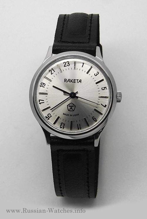 Raketa CLASSIC 24-hour mechanical watch (silver2)