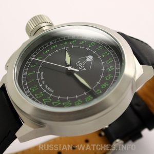 Russian 24 hour watch, Sputnik 1957 Automatic Black 45 mm