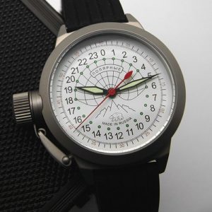 Russian 24 hour automatic watch Sputnik 1957 Polar Bear 45 mm (left)