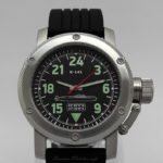Russian watch with 24-hour dial - Submarine K-141 Kursk 47 mm Black