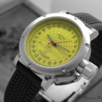 Russian 24-hour watch – Submarine Akula Typhoon – Yellow Luminous – 45 mm