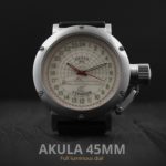 Russian 24 hour watch, Akula Submarine, Luminous 45 mm