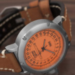 Russian 24 hour watch, Antey Submarine, Orange 45 mm (leather)